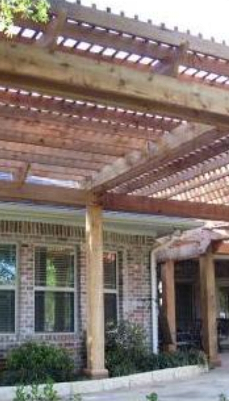 Pergola construction by Texstone Homes