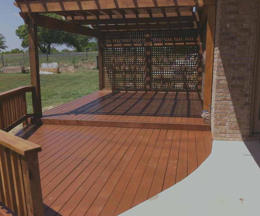 Pergola and deck construction by Texstone Homes